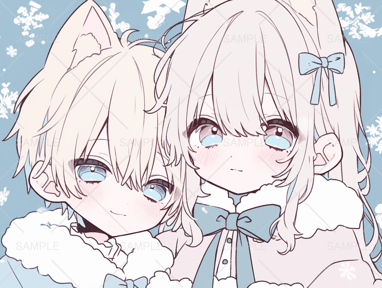 ショタ ロリ ふわもこショタロリ姉弟ペアアイコン – Unlimited -フリー素材サイト