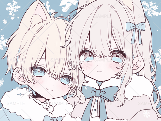 ふわもこショタロリ姉弟ペアアイコン