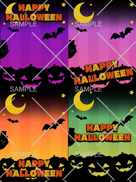 おはV素材「HAPPY HALLOWEEN」フレーム4種+ロゴセット