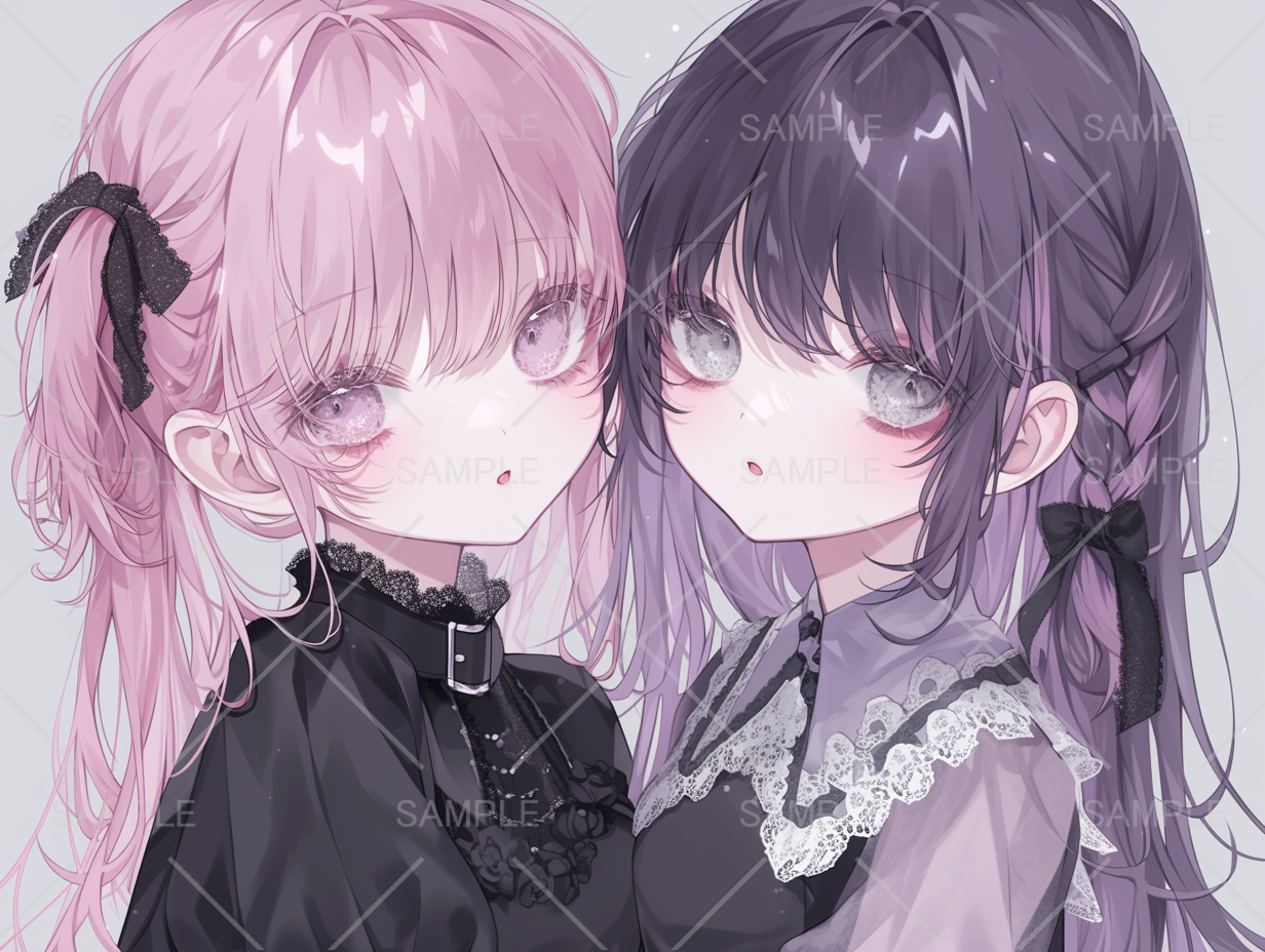 ゴシック&キュートな女の子ペアアイコン