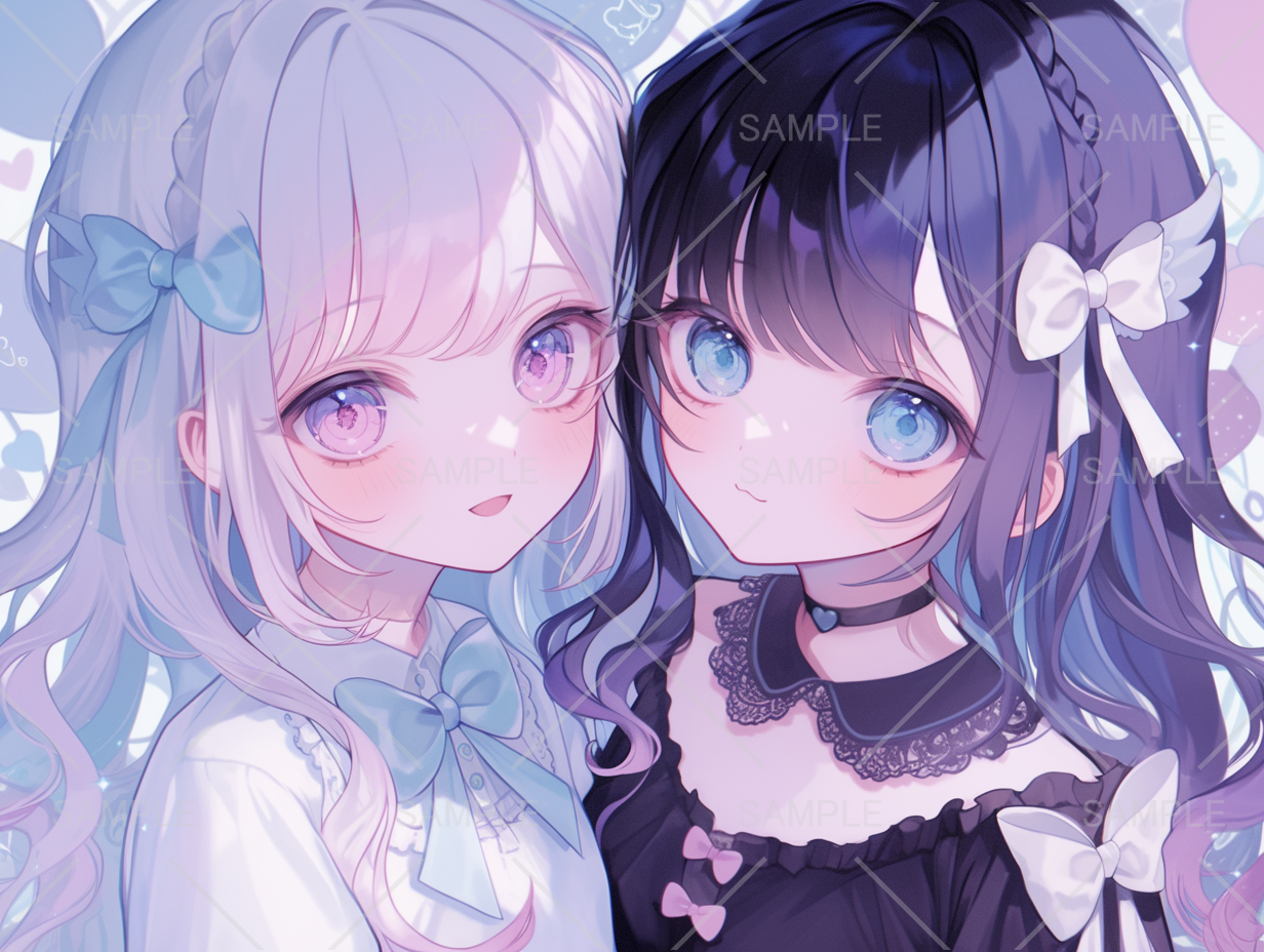 やみかわ&ゆめかわな量産型お嬢様ペアアイコン