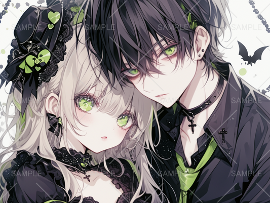 ゴシック&おそろいチョーカーカップルアイコン