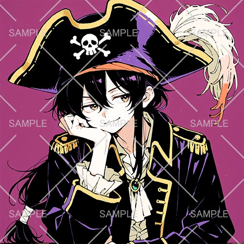 かっこいい海賊船長コスプレ男性フリーアイコン