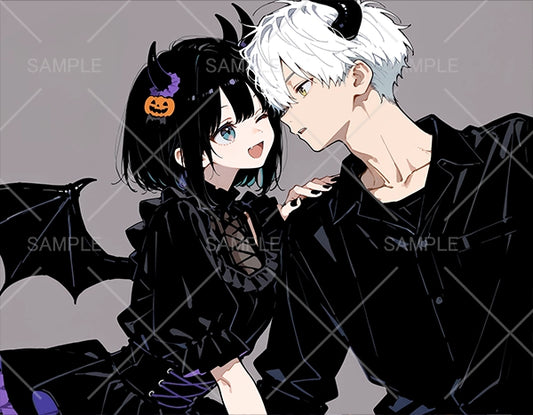 おしゃれなゴシックハロウィン🎃ペアアイコン