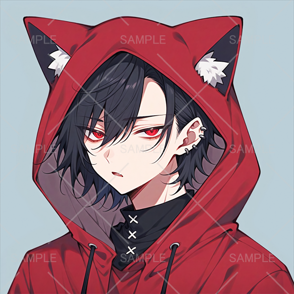 目つきわるお9(オオカミ赤ずきんフード男子)