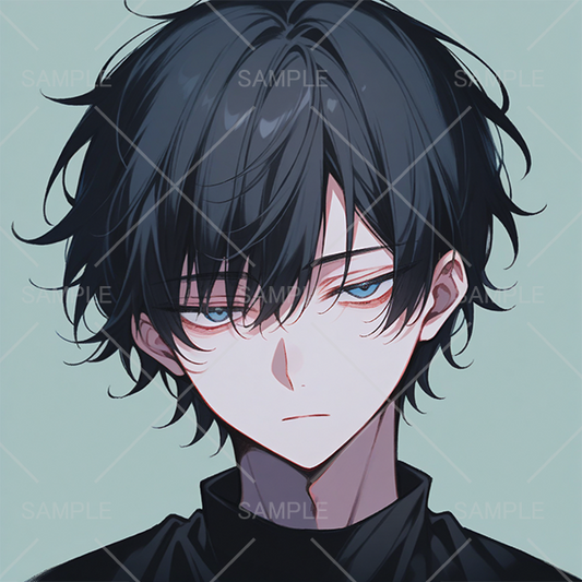 目つきわるお4(黒髪男子アイコン)