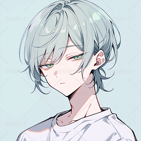 目つきわるお5(ひとつくくり男子アイコン)