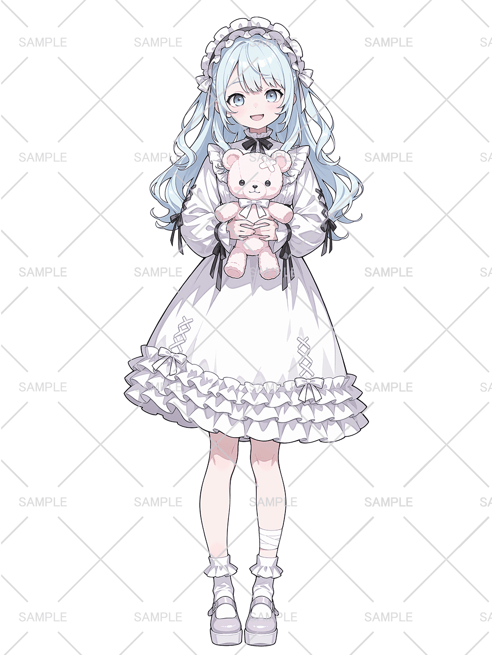 【有料】女の子 立ち絵 白ロリータちゃん(IRIAM 動作確認済み)
