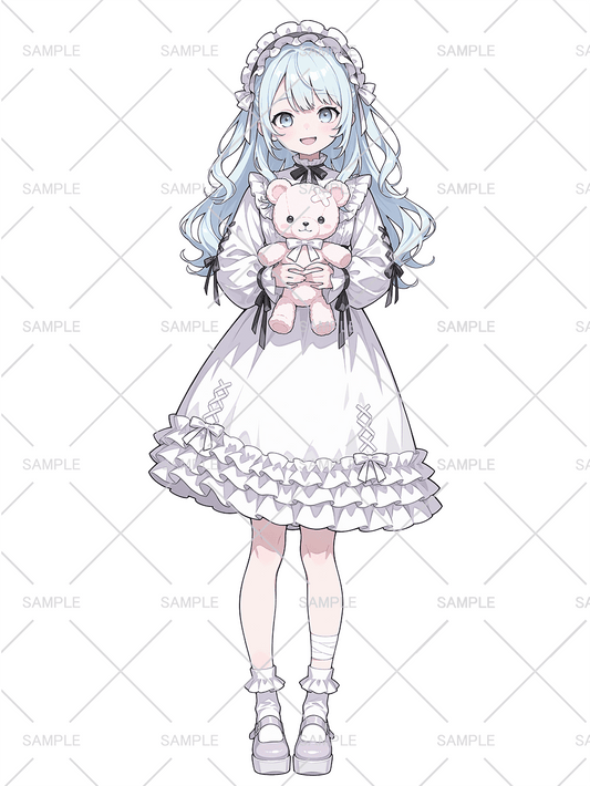 【有料】女の子 立ち絵 白ロリータちゃん(IRIAM 動作確認済み)