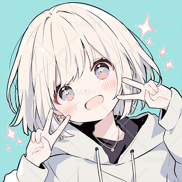 蝶と銀髪の女の子イラスト – Unlimited -フリー素材サイト