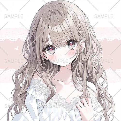 かわいい上目遣いの女の子フリーアイコン