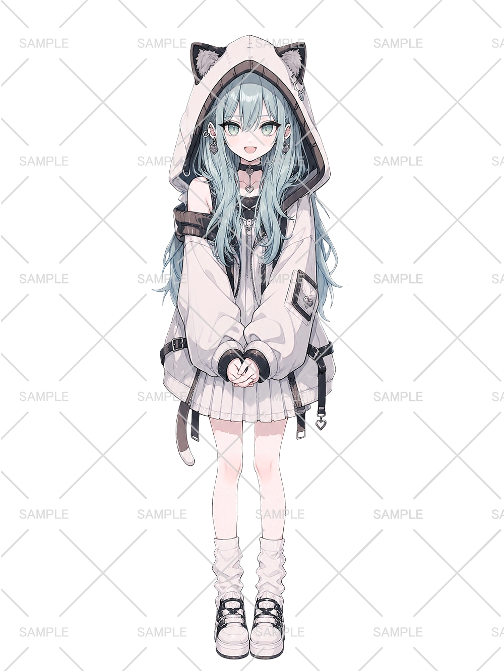 【有料】女の子 立ち絵 猫耳フードちゃん（IRIAM動作確認済み）
