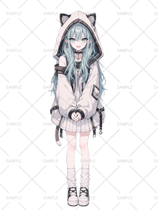 【有料】女の子 立ち絵 猫耳フードちゃん（IRIAM動作確認済み）