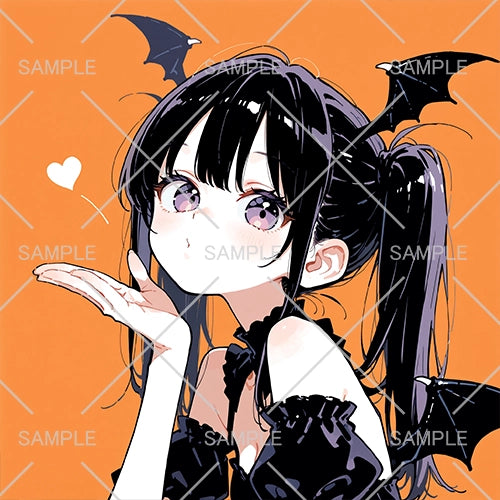 かわいいドラキュラ女の子フリーアイコン