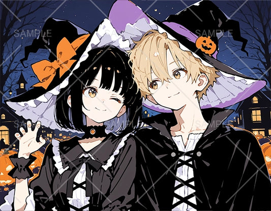 おそろい🎃ハロウィンコスプレのカップルアイコン