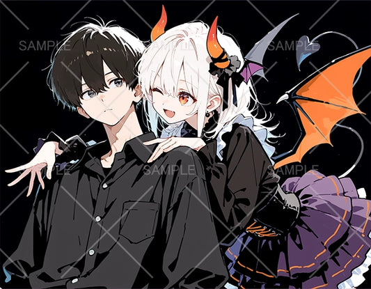 悪魔ちゃんの誘惑💕ハロウィンカップルアイコン