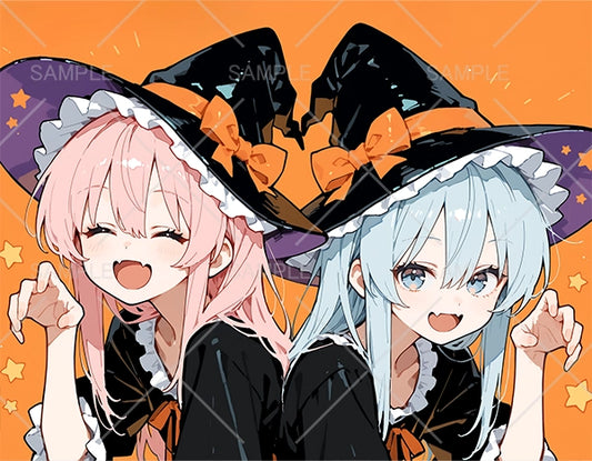 いたずらしちゃうぞ🎃かわいい女の子ペアアイコン