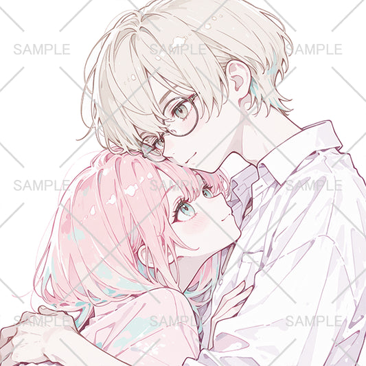 いちゃいちゃ💕パステルカラーのおしゃれなカップルアイコン