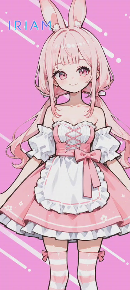 女の子 立ち絵 うさ耳メイドちゃん（IRIAM動作確認済み）