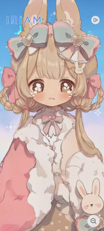 【有料】女の子 立ち絵 野うさぎ🎀ちゃん（IRIAM動作確認済み/差分あり）