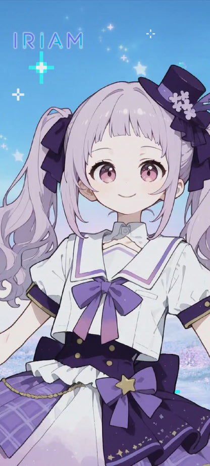 女の子 立ち絵 アイドルちゃん（IRIAM動作確認済み/ちびキャラ付き）