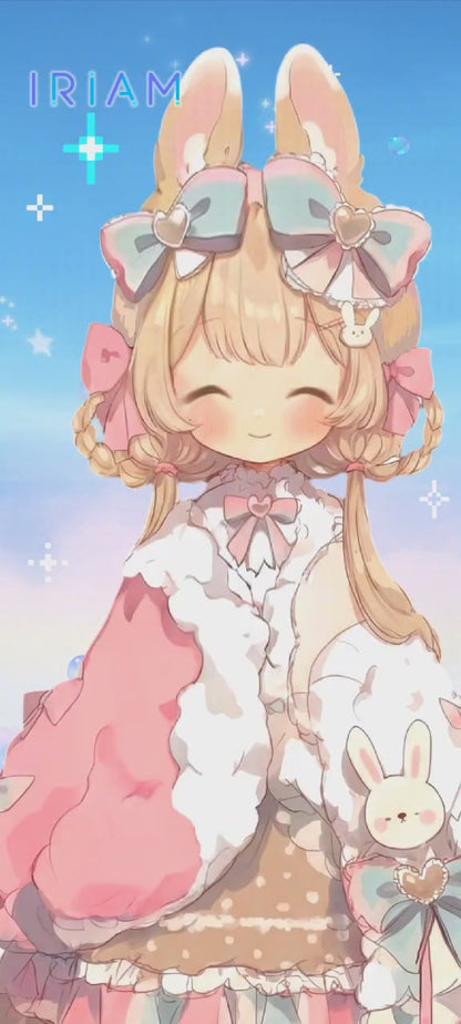 【有料】女の子 立ち絵 野うさぎ🎀ちゃん（IRIAM動作確認済み/差分あり）