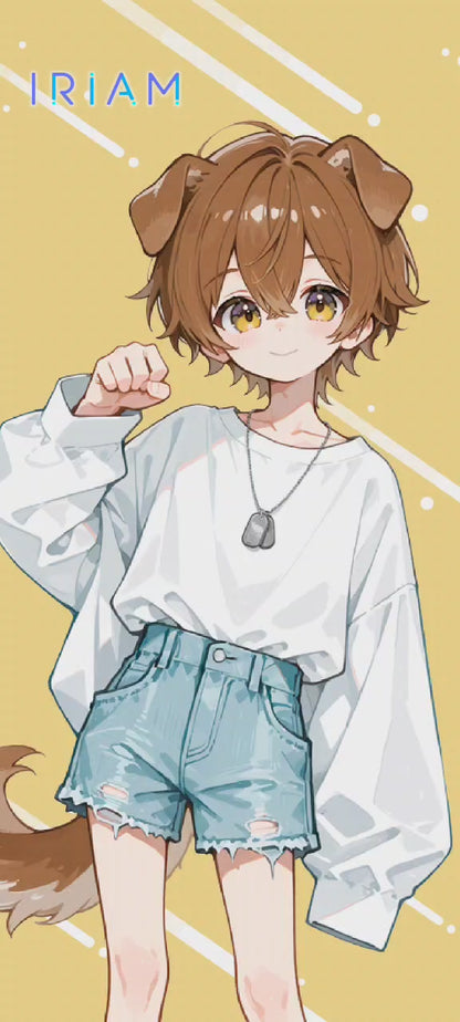 男の子 立ち絵 イヌ耳少年（IRIAM動作確認済み/ちびキャラ付き）