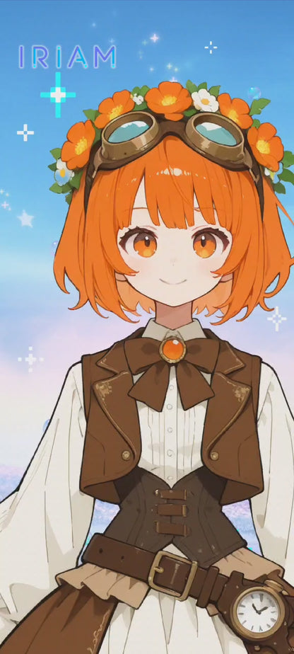 女の子 立ち絵 スチームパンクちゃん（IRIAM動作確認済み/ちびキャラ付き）