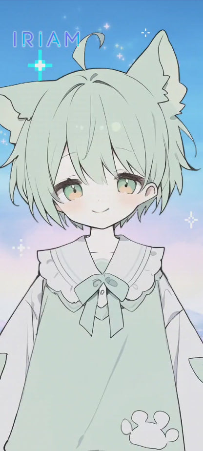 女の子 立ち絵 みどりネコちゃん（IRIAM動作確認済み）