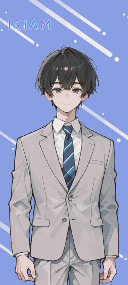 男の子 立ち絵 社畜くん（IRIAM動作確認済み/ちびキャラ付き）