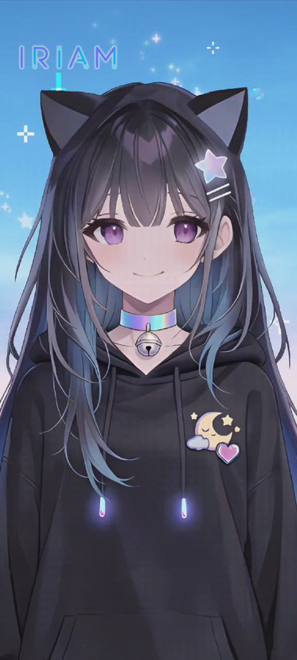 女の子 立ち絵 ゆるねこちゃん（IRIAM動作確認済み）