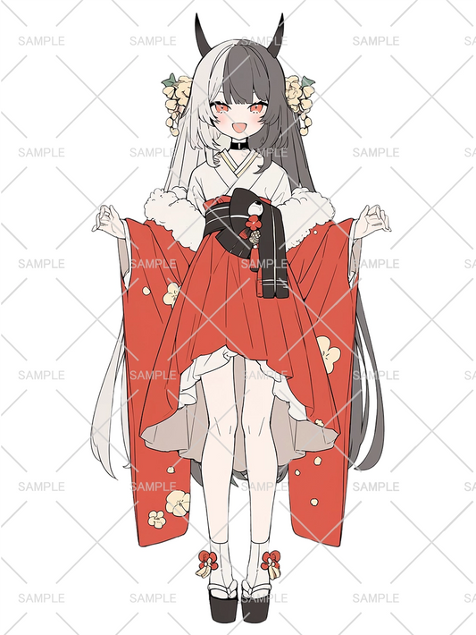 女の子 立ち絵 鬼娘ちゃん（IRIAM動作確認済み）