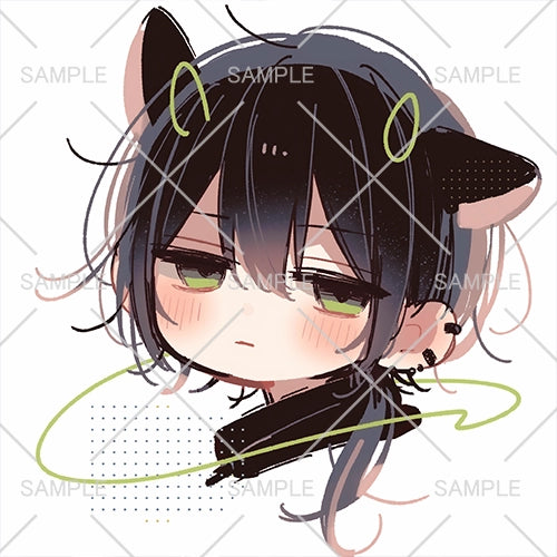 ゆるい黒髪ジト目の男の子のフリーアイコン