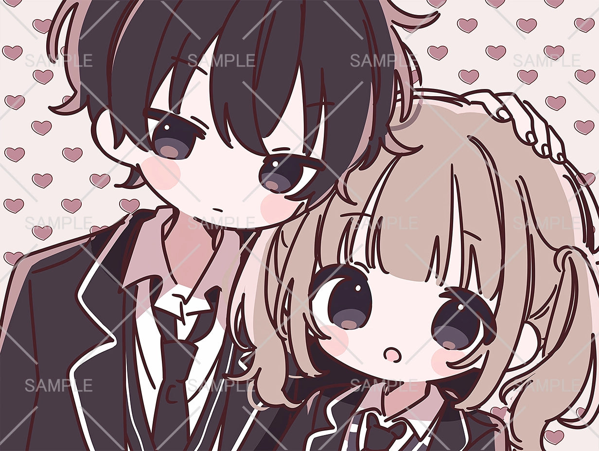 ゆる高校生カップルフリーアイコン